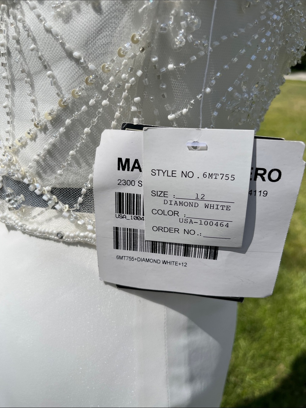 Maggie Sottero Ivory Beaded Two-Piece Bridal Gown with Train - Picture 2 of 11